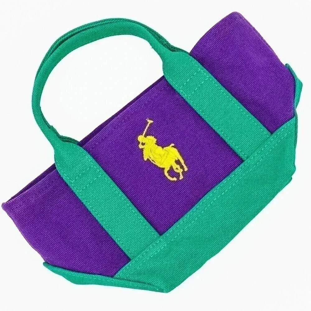 Vintage Ralph Lauren Polo Bag Mini Top Handle Bag Sporty Polo Bag Preppy Handbag